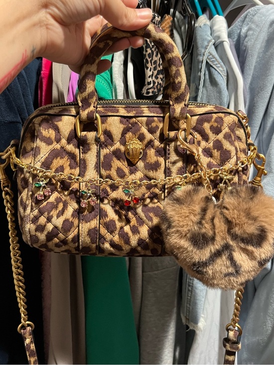 Kurt Geiger Handbags - Kurt Geiger Leopard Quilted Satchel mini speedy style crossbody bag with charms